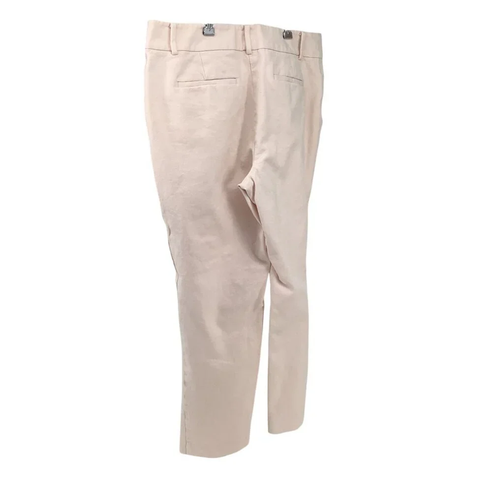 Ann Taylor Factory The Crop Mid Rise Ankle Pants Pink Size 14 - Picture 5 of 7